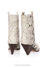 House of CB Kowbojskie buty niskie terra szaro-białe stylowe i modne - Image 7
