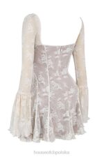 House of CB Kremowa Koronkowa Gorsetowa Sukienka Vintage Analissa 4PND170 Elegancja i Styl - Image 8