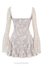 House of CB Kremowa Koronkowa Gorsetowa Sukienka Vintage Analissa 4PND170 Elegancja i Styl - Image 9