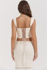 House of CB kremowy gorset koronkowy vintage stylowy elegancki - Image 14