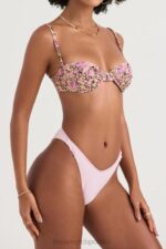 House of CB Kwiatowy Bikini z Marszczonym Dołem Delphi - Image 7