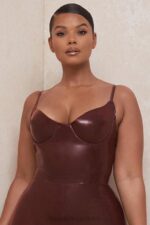 House of CB Lateksowe body gorset Tia Raisin stylowa odzież damska - Image 4