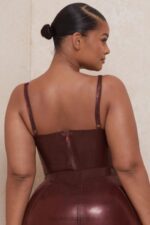 House of CB Lateksowe body gorset Tia Raisin stylowa odzież damska - Image 6