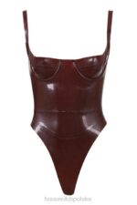 House of CB Lateksowe body gorset Tia Raisin stylowa odzież damska - Image 8