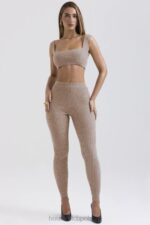 House of CB Legginsy wełniane jęczmienne Rosmina w kolorze beżowym modne i wygodne - Image 11