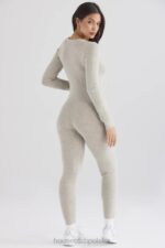 House of CB Loungewear Tiggy Opalowy Kombinezon na Co Dzień - Image 16