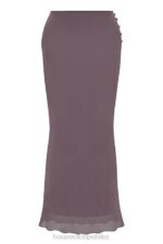 House of CB Maxi Spódnica Diana Ciemny Fiolet Elegancja na Każdą Okazję - Image 6