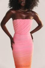 House of CB maxi sukienka ombre szafirowa modna elegancka - Image 14