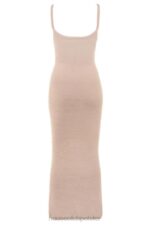House of CB Maxi Sukienka Puszysta Beżowa Fayette Modna Odzież - Image 10