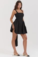 House of CB mini sukienka czarna kokardka stylowa moda - Image 14