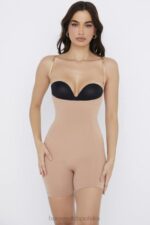 House of CB Modelujące Body do Połowy Uda Cafe au Lait Modna Odzież