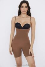 House of CB Modelujące Body Mokka Do Połowy Uda Elegancka Odzież Damska - Image 2