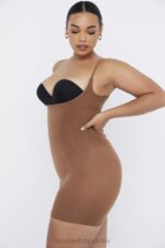 House of CB Modelujące Body Mokka Do Połowy Uda Elegancka Odzież Damska - Image 6
