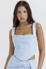 House of CB niebieski gorset miękki modna odzież damska