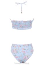 House of CB Niebieskie Kwiatowe Bikini Marszczone Perdita 4PND1246 - Image 12