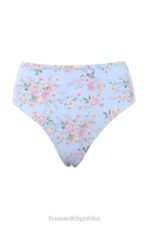 House of CB Niebieskie Kwiatowe Bikini Marszczone Perdita 4PND1246 - Image 4
