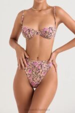 House of CB Oliwkowa Góra Bikini Fiszbinach Kwiatowy Styl - Image 7