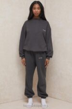 House of CB Polarowe Spodnie do Joggingu Sky Black Komfort i Styl - Image 2