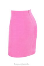 House of CB Różowa lniana mini spódniczka Sadie Stylowa i Elegancka - Image 4