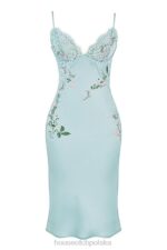 House of CB Sukienka Fallon Haft Jadeitowa Elegancja - Image 4