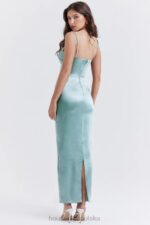 House of CB Sukienka maxi Jadeitowa Costanza Elegancja na Co Dzień - Image 12