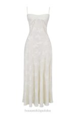 House of CB Sukienka Maxi Kremowa z Koronką Kwiatową - Image 11