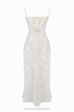 House of CB Sukienka Maxi Kremowa z Koronką Kwiatową - Image 14