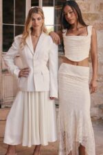 House of CB Therese Kremowa Koronkowa Spódnica Maxi Vintage Elegancja - Image 6