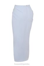 House of CB Vesper miękka niebieska spódnica maxi modna elegancka na każdą okazję - Image 5