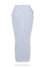 House of CB Vesper miękka niebieska spódnica maxi modna elegancka na każdą okazję - Image 6