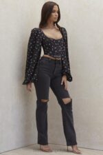 House of CB Vintage Dżinsy Tate Carbon Stylowe i Modne - Image 8
