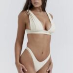 House of CB Waniliowa wiązana góra bikini Seychelles Modny styl na plażę