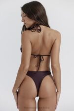 House of CB Wysoki Dół Bikini Capri Kakao Modny Styl