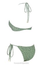 House of CB Zielone bikini odwrócony trójkąt lira stylowy modny - Image 4