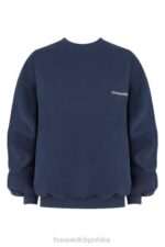 Tommy Granatowa Oversize Bluza z Okrągłym Dekoltem Modny Styl - Image 3